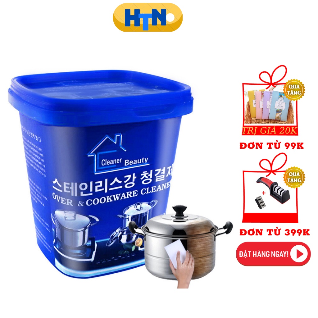 Bộ 2 hộp kem tẩy xoong nồi Hàn Quốc,tẩy trắng nồi,chảo,sàn nhà tắm đa năng tiện dụng,hộp 500g