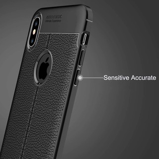 Ốp Lưng Auto Focus Vân Da Cho iPhone Xs Max