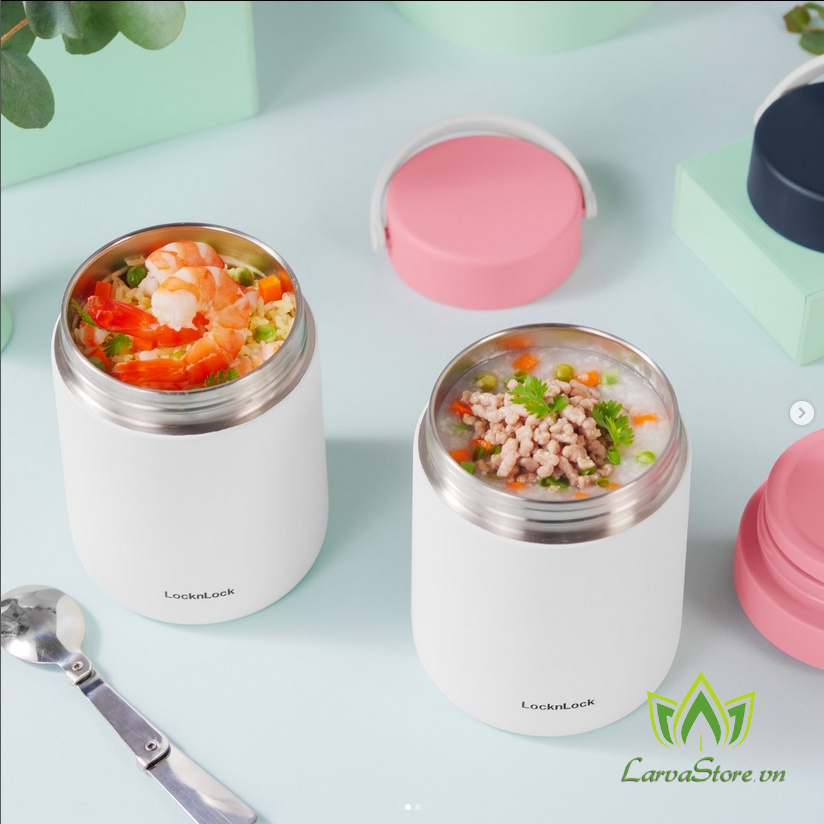 Hộp Cơm Giữ Nhiệt Chính Hãng Lock&amp;Lock Handle Food Jar 700ml - LHC8042