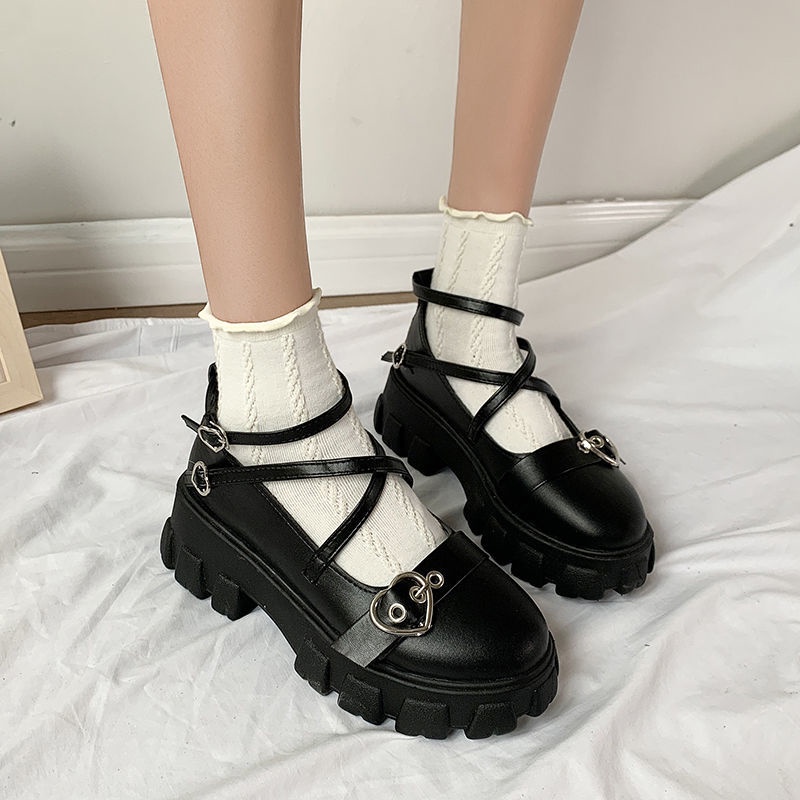 Giày Da Phong Cách Lolita Nhật Bản 2022 Dễ Phối Đồ Cho Nữ
