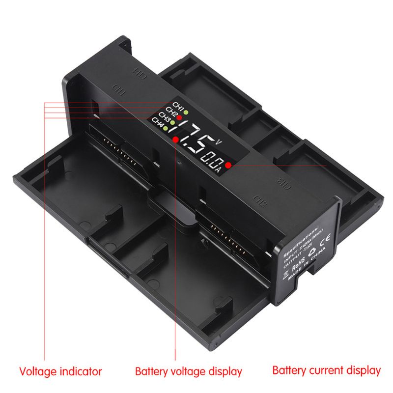 Bộ Sạc Pin 4 Trong 1 Với Màn Hình LED Cho DJI Mavic 2 Pro / Zoom