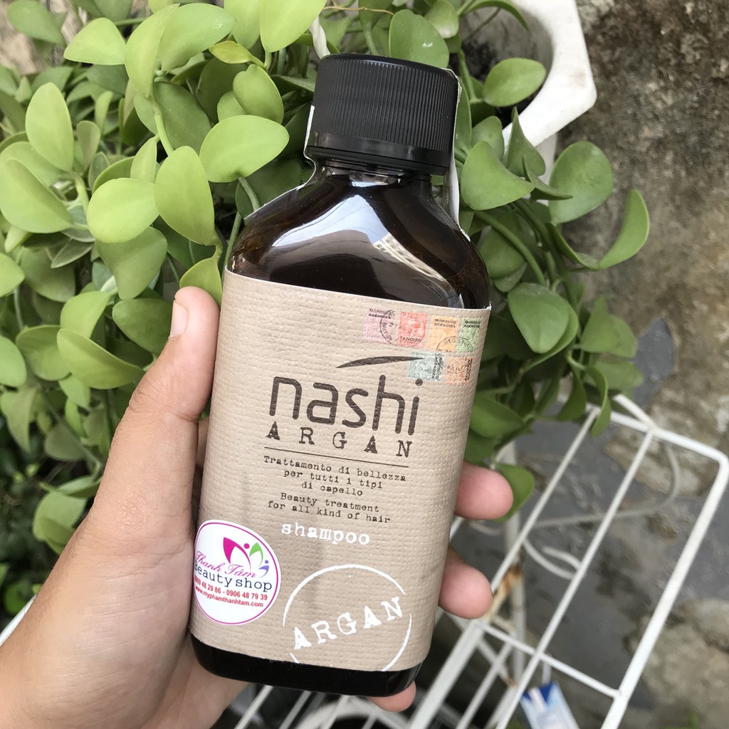 🇮🇹Nashi-Italia🇮🇹 Dầu gội phục hồi tóc hư tổn Nashi Argan Shampoo 200ml ( Italiia)