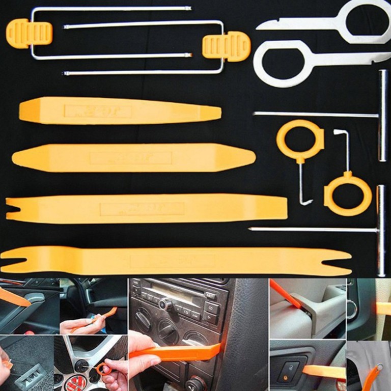 Bộ 12 dụng cụ tháo gỡ bảng điều khiển âm thanh xe hơi chuyên nghiệp