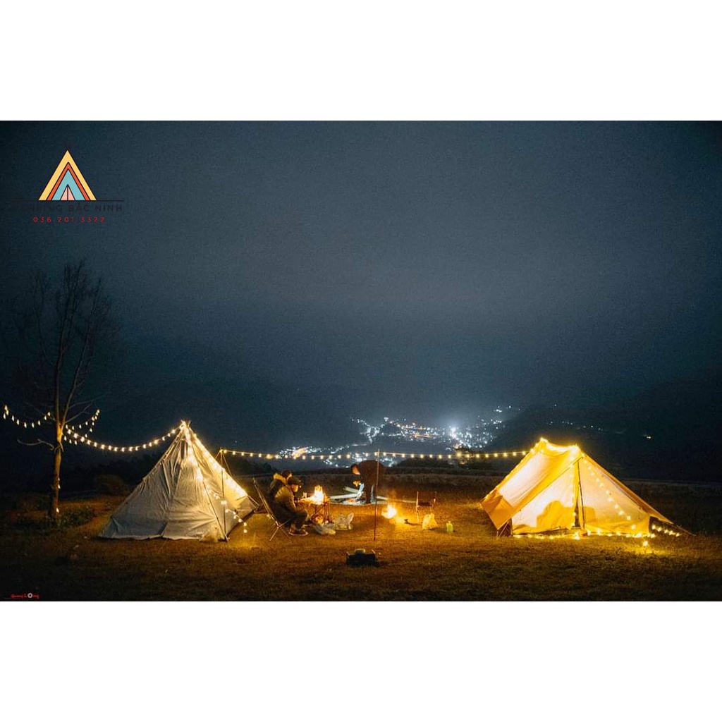 Dây led bi tròn trang trí lều trại dài 6m x 40 bóng