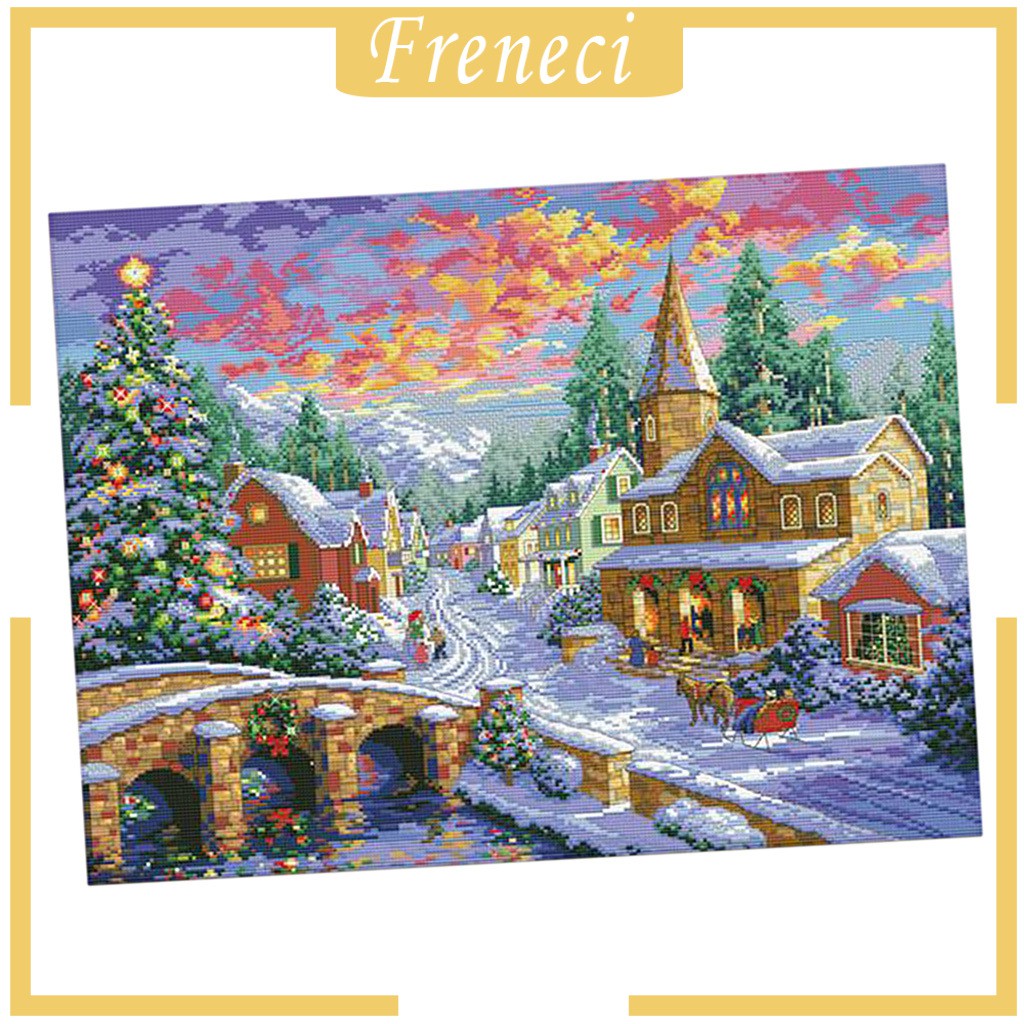 Bộ Tranh Thêu Chữ Thập Thêu Chữ Thập DIY 11CT Hình Phong Cảnh Bốn Mùa