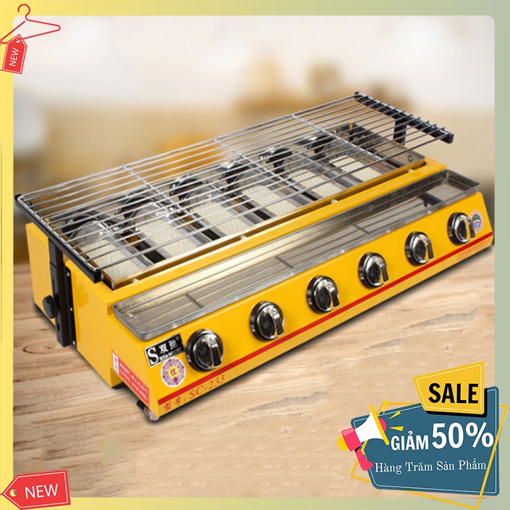 Bếp Nướng Gas ETON BBQ Cao Cấp 6 Đầu Đốt Bằng Gas ET-K233