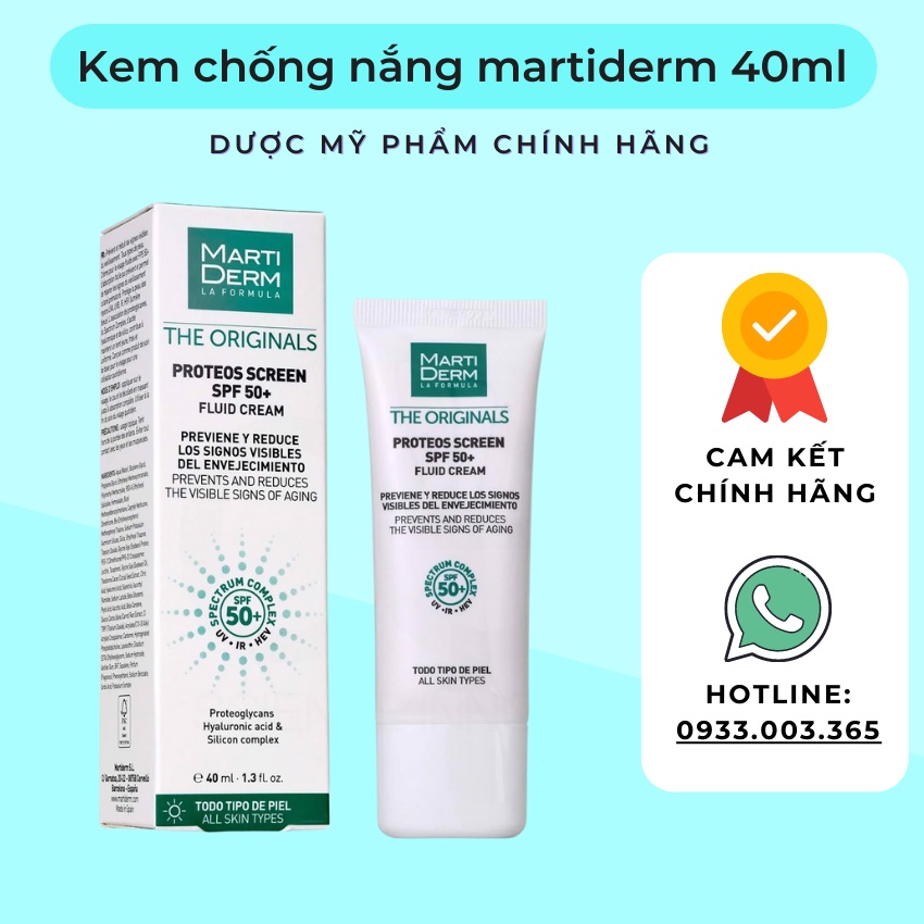 Kem chống nắng martiderm 40ml hàng công ty