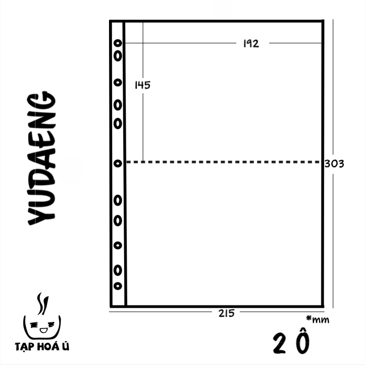 SHEET YUDAENG DÙNG CHO BINDER BÌA A4