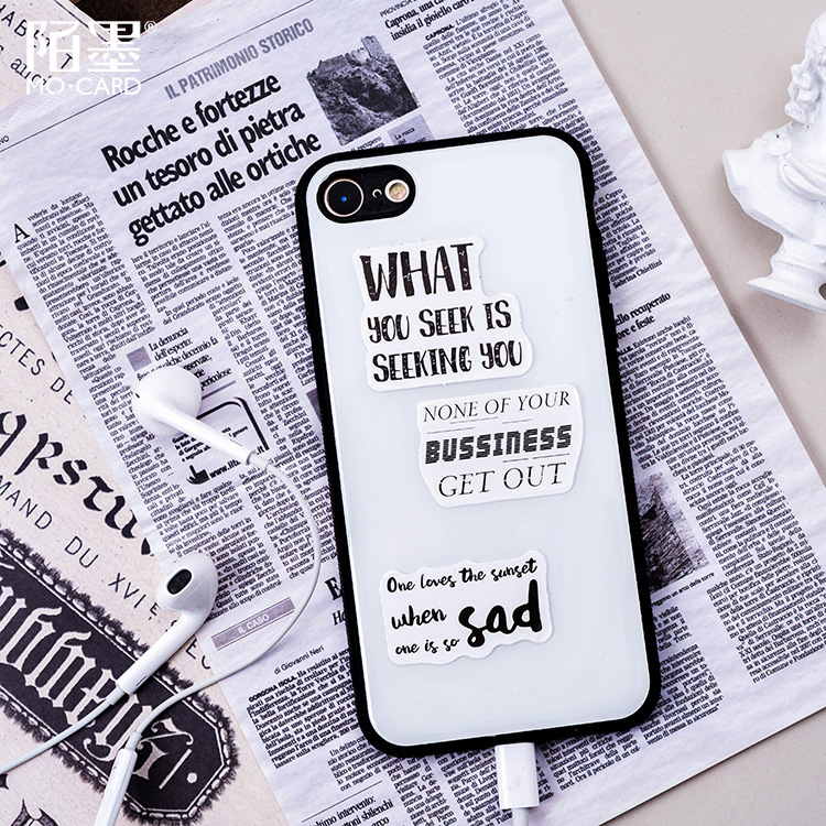 Set 45 miếng dán họa tiết báo tiếng ánh trang trí phong cách nhật bản