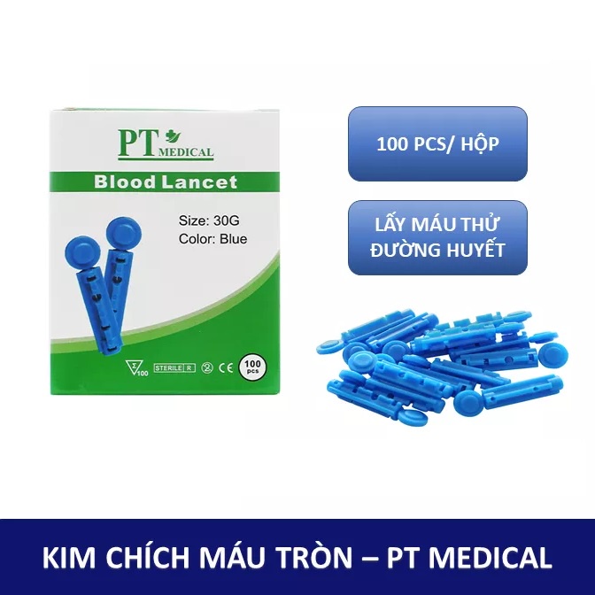 Kim lấy máu thử tiểu đường hôp 100 cây