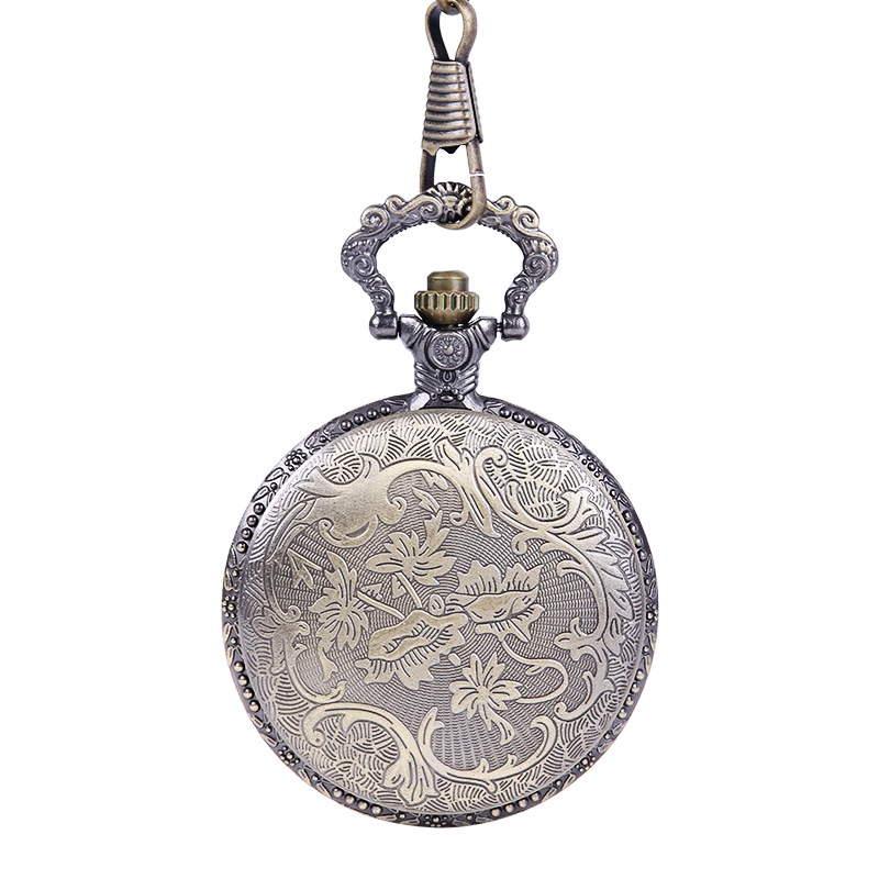 Q28 đồng hồ quả quýt chạm khắc hình chim đại bàng dũng mãnh