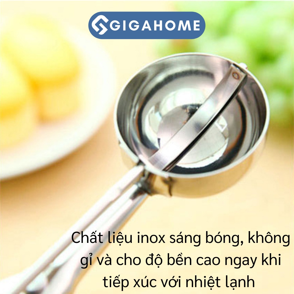 Dụng Cụ Muỗng Múc Xúc Kem Viên Tròn GIGAHOME Bằng Inox 5cm 9439
