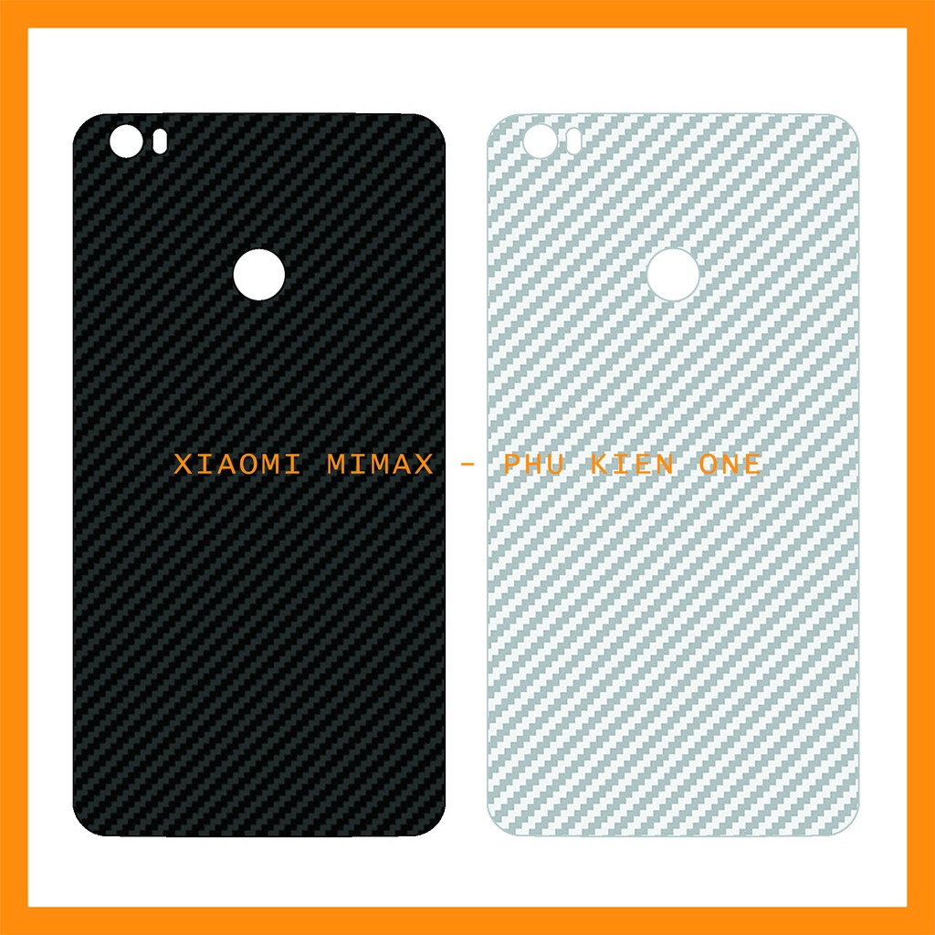 Decal dán lưng Xiaomi Mi Max/ Mi Max 2/ Mi Max 3 vân carbon 3D