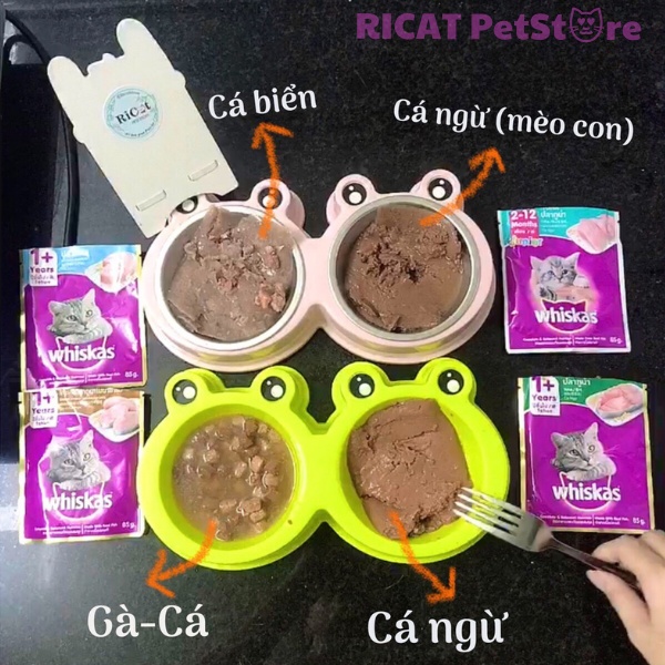 Hộp 12 gói Pate WHISKAS 85gr cho Mèo - CHỌN/MIX VỊ