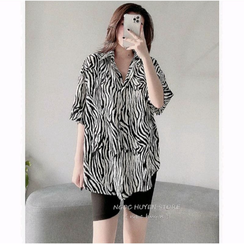 Set áo somi beo kèm quần ngố ( hình thật ở cuối ) alohashop91