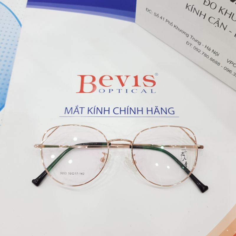 Gọng kính mắt mèo kim loại màu hồng + Lắp kính cận theo yêu cầu
