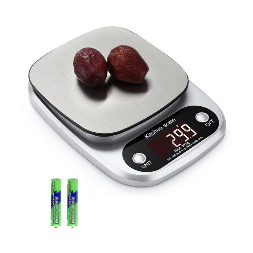 Cân Tiểu Ly Điện Tử Nhà Bếp Mini 3kg, Cân Thực Phẩm Chính Xác Cao.