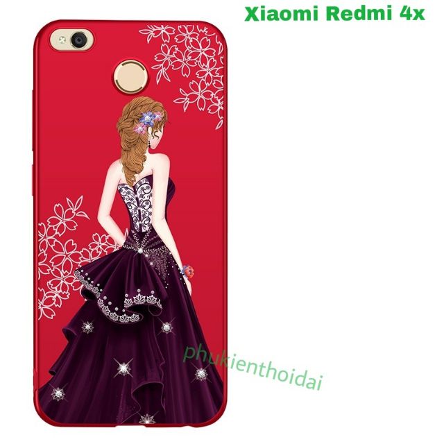 Xiaomi Redmi 4x ốp lưng 4D in hình dễ thương cao cấp