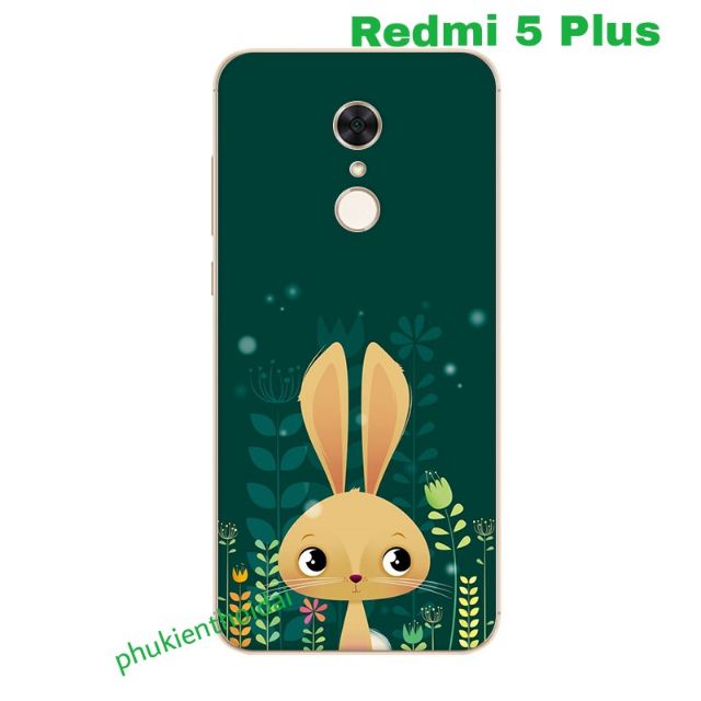 Xiaomi Redmi 5 Plus ốp lưng dẻo in 3D hình dễ thương