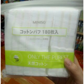 😊Bông tẩy trang Miniso 180 miếng