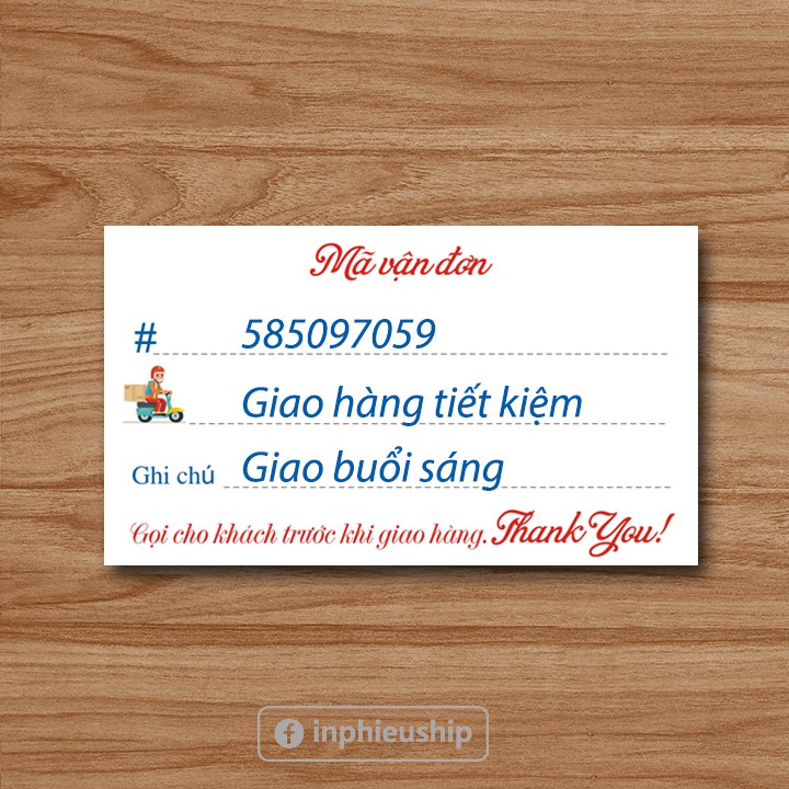 Decal Phiếu Giao Hàng - 20k/100 tem