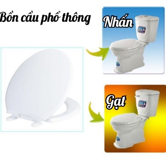 Nắp Bồn Cầu Nhựa Plastic – Nắp bàn cầu thông dụng loại dày