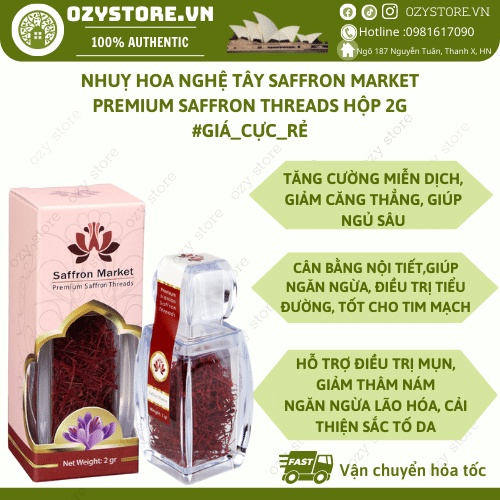 Nhuỵ hoa nghệ tây Saffron Market 2gr Úc