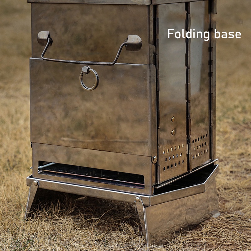 Lò Nướng BBQ mini Bằng Inox Có Thể Gấp Gọn Tiện Dụng Mang Theo Du Lịch Dã Ngoại