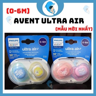 Ti giả thông khí, chỉnh nha avent ultra air cho bé 0-6 tháng và 6 - ảnh sản phẩm 5