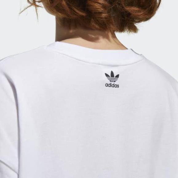 Áo phông biglogo nữ trắng Adidas CHÍNH HÃNG GJ1009 - Biglogo Adidas Oversize New 2021