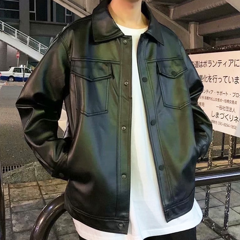 Áo khoác da tay dài phong cách hiphop cá tính sành điệu