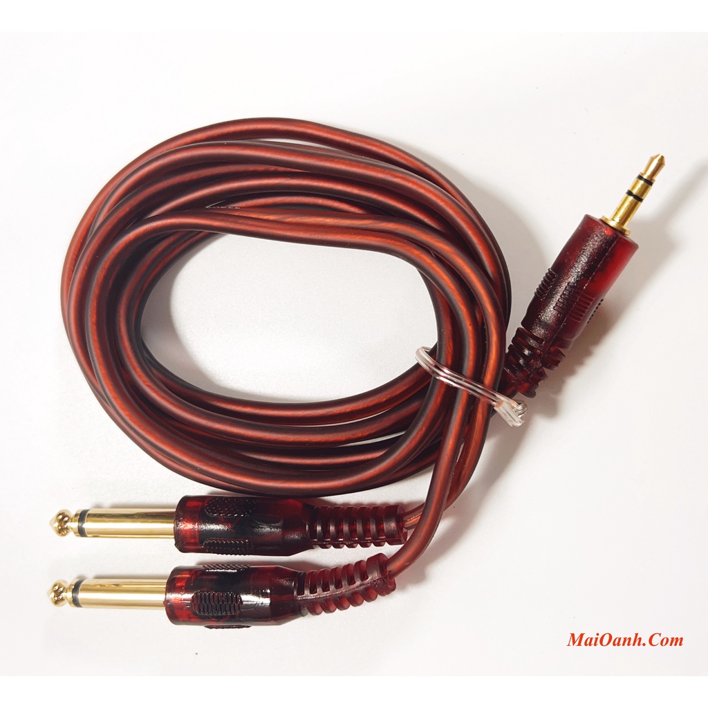 Dây Chuyển Từ Jack 3.5 3 Khấc Ra 2 Đầu 6.5 2 Khấc - Dài 1.5M