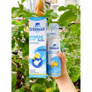 Xịt muối mũi cá heo vàng Sterimar của Pháp cho trẻ 0 - 3 tuổi