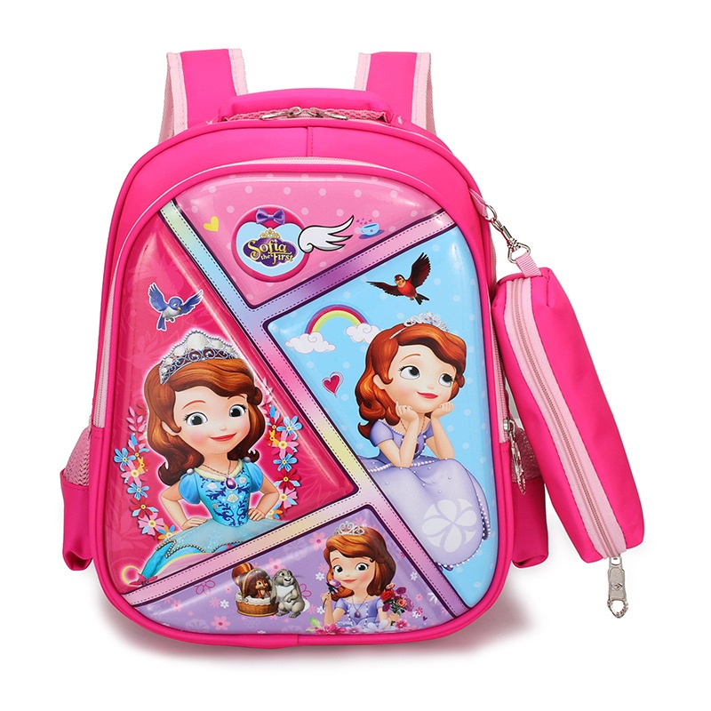 Cặp cho bé gái tiểu học ,balo elsa hình công chúa nhiều ngăn