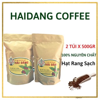 [Combo 2 túi x 500gr] Cà phê nguyên chất rang mộc - Hải Đăng Coffee