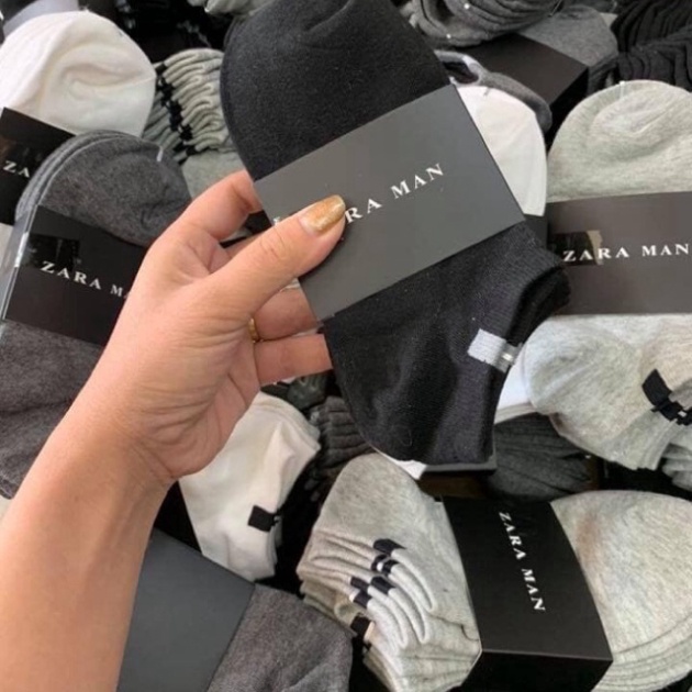 SET 10 ĐÔI❤️Tất Nam Cổ Ngắn Zara ❤️ Co Giãn Tốt,Thấm Hút Mồ Hôi.