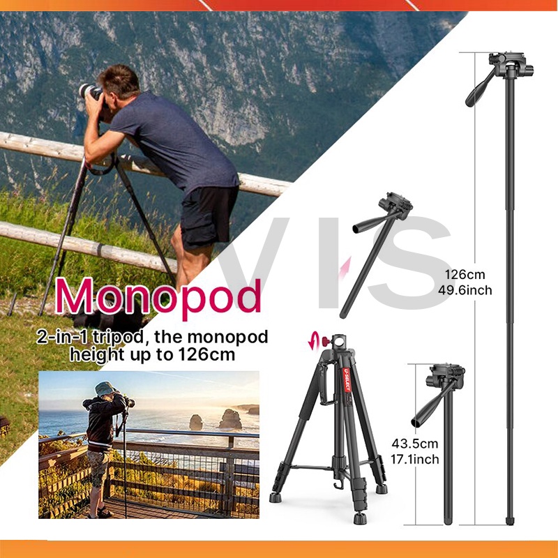 Ulanzi U-SELECT VT-01 - Chân Đế Cho Máy Ảnh, Máy Quay, Smartphone, Tải Trọng 3kg, Xoay Ngang Dọc, Chụp Trên Xuống