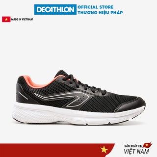Giày thể thao nữ DECATHLON run cushion dành cho chạy bộ - đen/ hồng