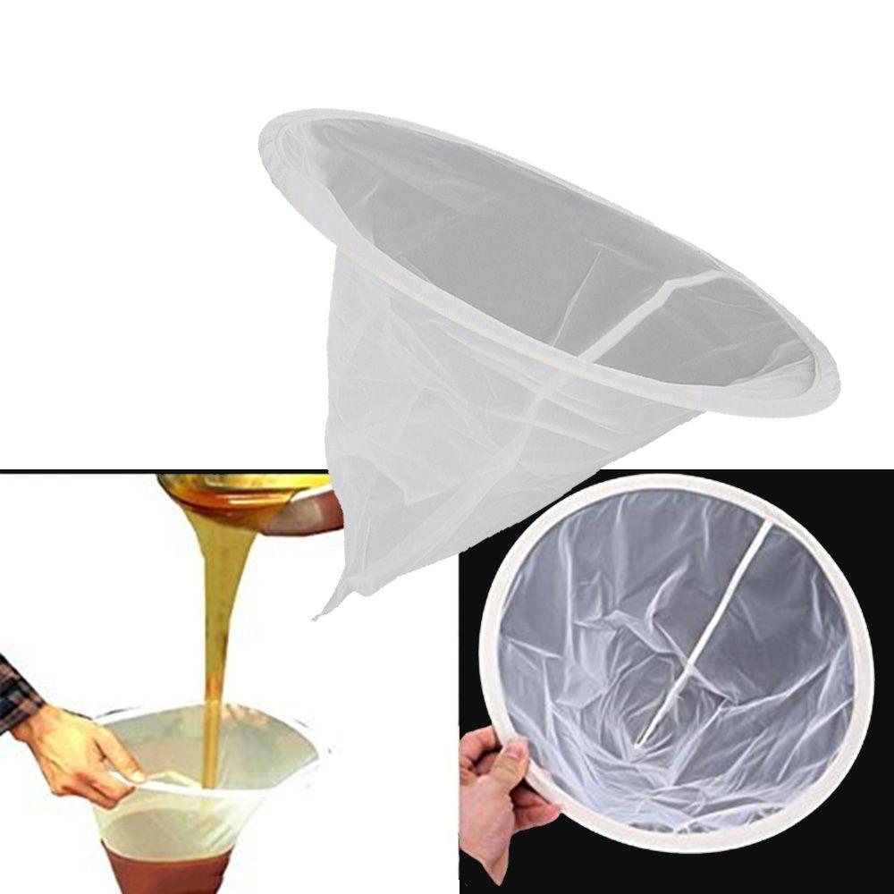 SUYO Dụng Cụ Rây Lọc Mật Ong Một Lớp Bằng Sợi Nylon Hình Nón