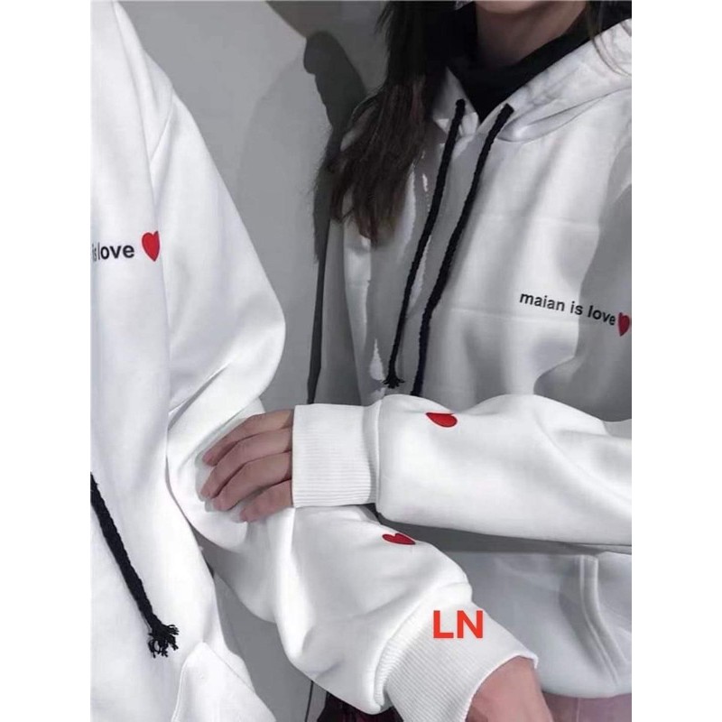 [SLC] [Free ship 50k] ❤️❤️❤️-  Áo đôi hoodie maianis love LN11 -Vải xịn