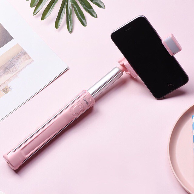 Gậy Chụp Ảnh Tự Sướng Selfie Hoco K10A Bluetooth & Remote Dài 1.1M - Hàng Chính Hãng