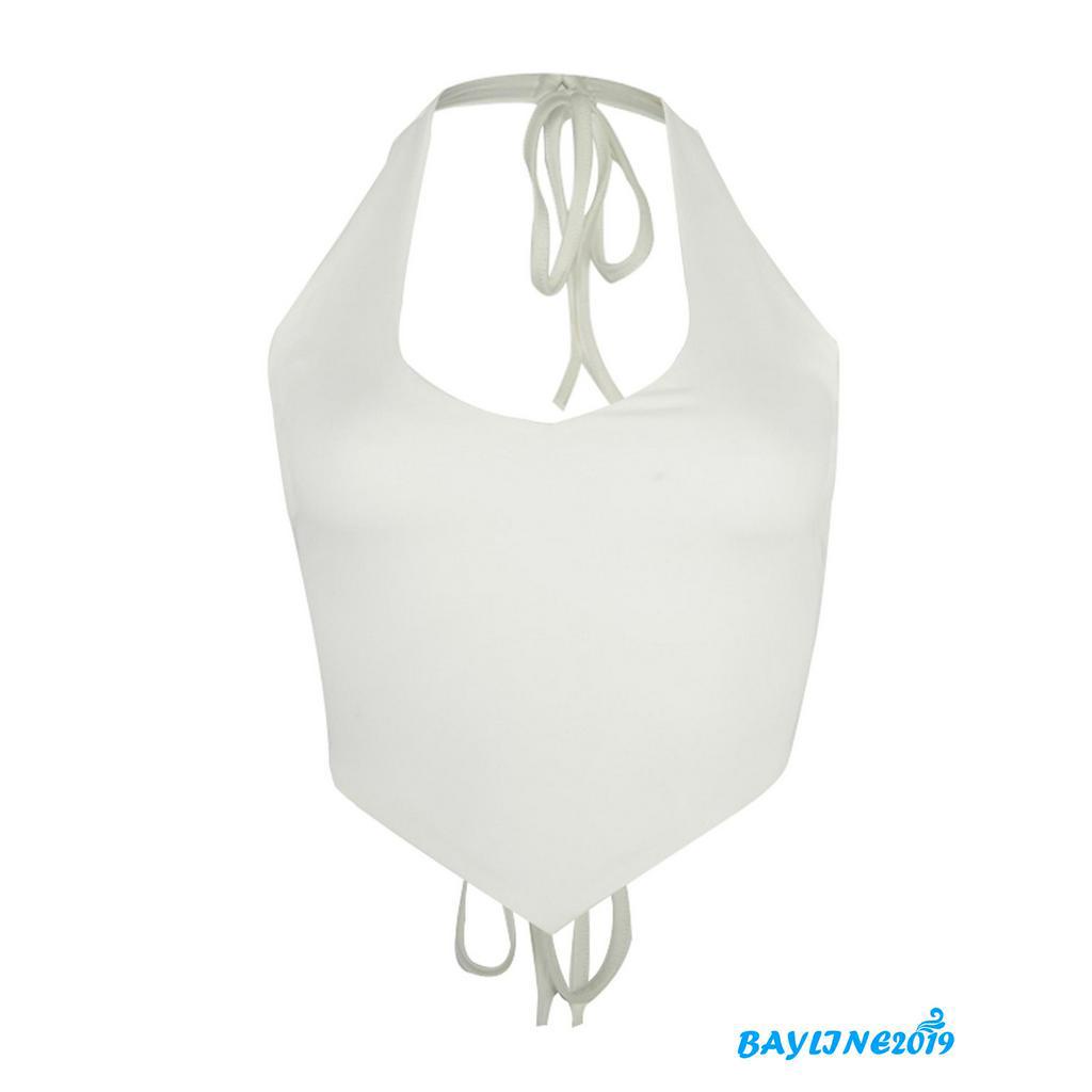 Áo Croptop Hai Dây Màu Trơn Gợi Cảm Cho Nữ