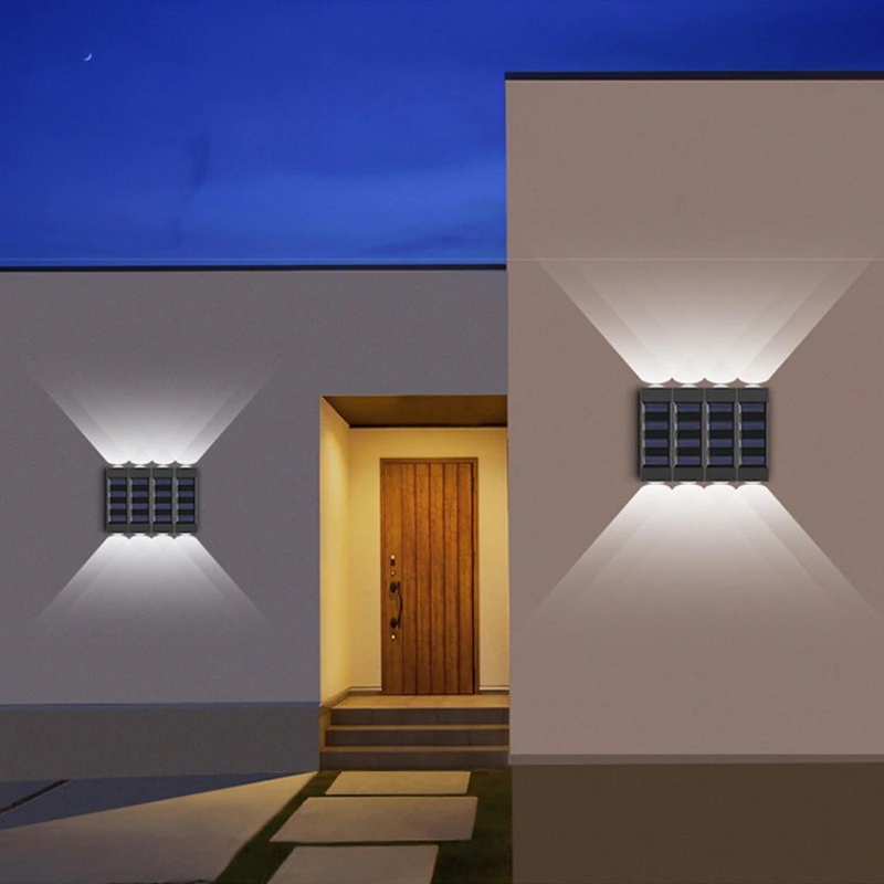 Đèn LED 2 Bóng Sử Dụng Năng Lượng Mặt Trời Chống Thấm Nước Không Giới Hạn Trang Trí Cầu Thang/Cầu Thang/Ban Công/Sân Vườn