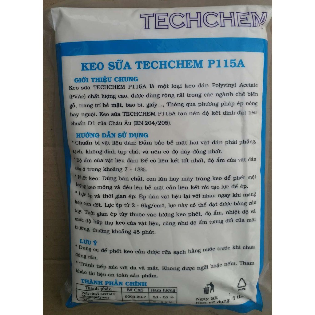 Keo sữa 1kg dạng túi dùng để dán giấy dán tường, dán thảm, làm đồ thủ công