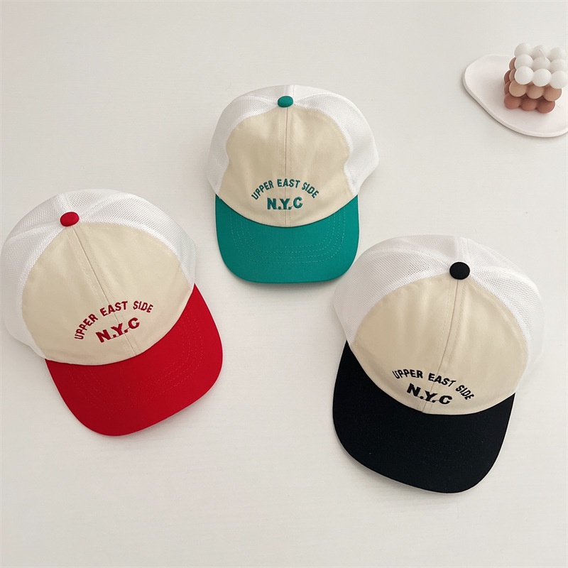 Mũ Lưỡi Trai Phối Lưới Thêu Chữ Màu Sắc Ngọt Ngào Thời Trang Cho Bé