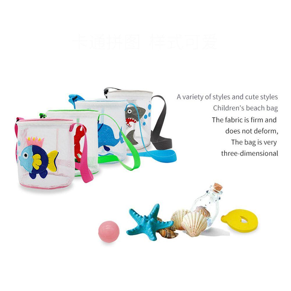 IVORY Túi Lưới Đựng Kính Mát Đồ Chơi Đi Bơi Cho Bé Hình Vỏ Sò Dễ Thương