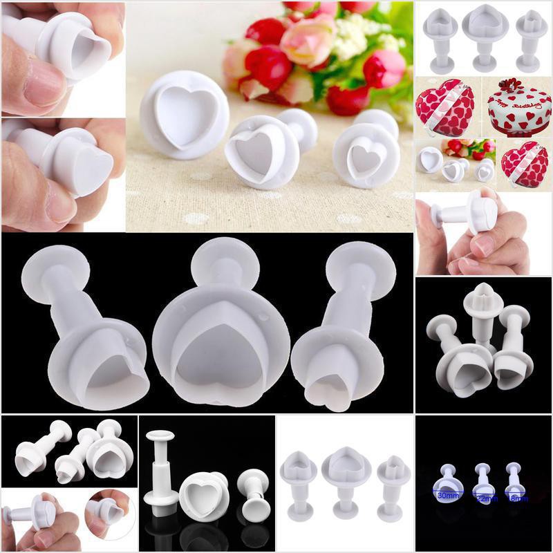Set 3 Khuôn Làm Bánh Kẹo Hình Trái Tim