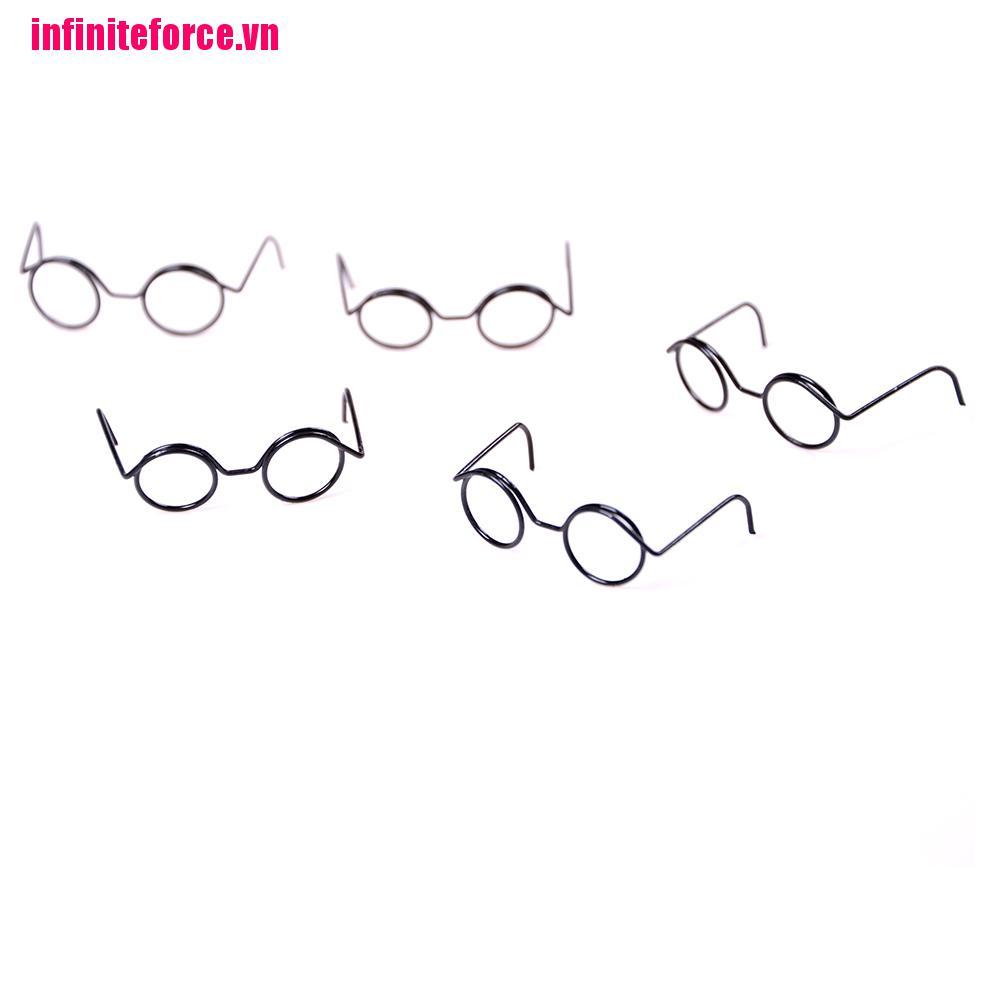 Bộ 2 Mắt Kính Gọng Tròn Đáng Yêu Cho Búp Bê Tỉ Lệ 1 / 6
