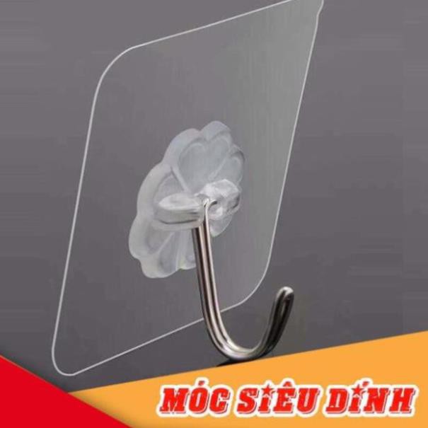 Sét 2 Móc Dán Tường Siêu Dính Trong Suốt