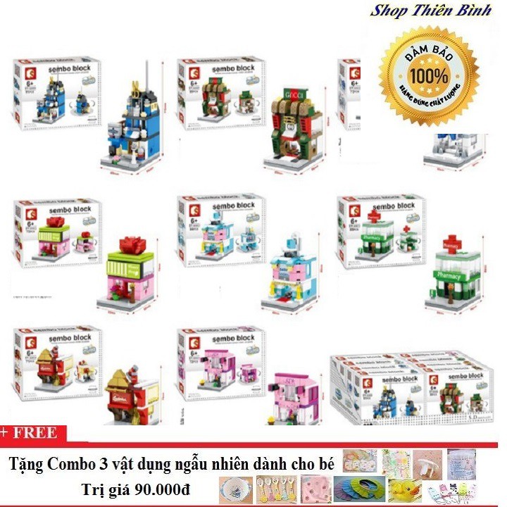 Lego xếp hình quảng trường thành phố S06608-S06615 | xếp hình lego